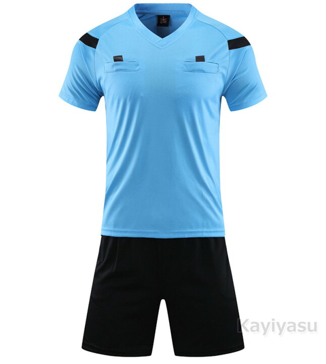 楽天市場 レフェリーウエア サッカー 審判服 審判ウェア レフェリーウエア 練習着 上下 セット ユニフォーム トレーニング用服 半袖シャツ ハーフパンツ セットアップ 夏 トップス 短パン 人気 Wuyue