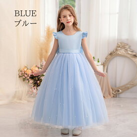 【1980円ヘア飾り1点贈】ピアノ発表会 キッズドレス 子供ドレス 130-170cm 蝶結び サテン チュール上品 ワンピース 結婚式 プリンセス 七五三 誕生日 フラワーガール フォーマル パーティー ウエディング 卒業式 入学式 入園式クリスマスギフト