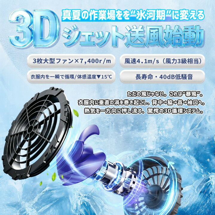 楽天市場】楽天1位 空調ベスト 2026新型 バッテリー ファンセット フル 