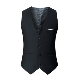 SALE 2680->1990円！ネクタイ贈 ベスト メンズ ポケットチーフデザイン スーツ ジレベスト S～3XL スリム 尾錠付き 春夏秋冬 大きいサイズ スーツ仕立て チョッキ フィット 結婚式 成人式 カジュアル フォーマル シルエット ビジネス 紳士 洗練 演奏会 父の日
