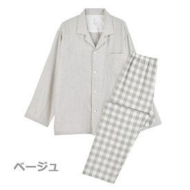 ダブルガーゼ パジャマ メンズ 秋用 部屋着 秋あったか 肌着 前開き 長袖 長ズボン 夏 ルームウェア 綿100% 2重ガーゼ 男性用 上下セット ポケット付き 無地 人気 快適 入院 通気性 蒸れにくい 優れた耐久性 誕生日 プレゼント M L 2L 春夏秋冬