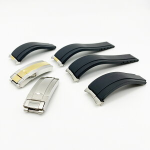 Rolex bNX o[oh o[xg o[ RUBBER tbVtBbg GhN 20mm ubN zCg Vo[ Rr S[h v U[ Wr[ ICX^[ _uobN