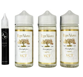 RIPE VAPES VCT 【お得な3本セット 15mlユニコーン付】 120ml×3Pcs 360ml ライプベイプス ブイシーティー バニラ カスタード タバコ バニカス 禁煙 節煙 電子タバコ リキッド VAPE 大容量 タール ニコチン なし ニコチン ゼロ ノンニコチン 爆煙 ベイプ タバコ 水蒸気