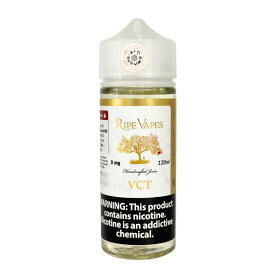 RIPE VAPES VCT 120ml ライプベイプス ブイシーティー バニラ カスタード タバコ バニカス 禁煙 節煙 電子タバコ リキッド VAPE フレーバー 大容量 タール0 ニコチン0 タール ニコチン なし ニコチン ゼロ ノンニコチン ベイプ タバコ 水蒸気