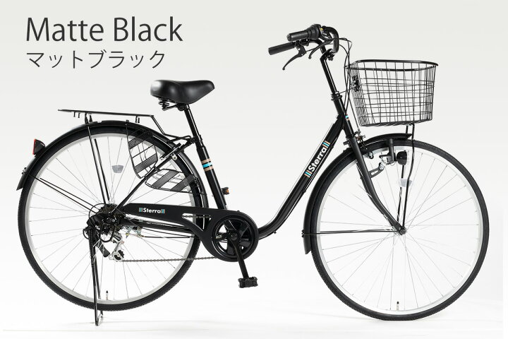 C674☆限定特価☆ 中古自転車 【26インチ 軽快車 クロ 3段 LEDオート 