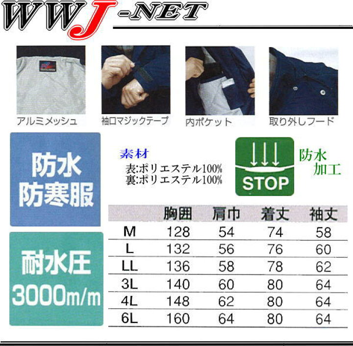 楽天市場】作業服 作業着 防寒着 桑和 2806 コート 防水 防寒 厳しい 