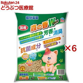猫砂楽園 森の香ダブル(7L*6袋セット)【cat_toilet】【猫砂楽園】