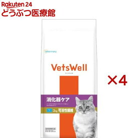 ベッツウェル 猫用食事療法食 消化器ケア 可溶性繊維(2kg×4セット)【ベッツウェル】