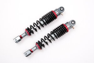 汎用 320mm CNCアルミ リアサスペンション コの字 マジェスティ125 シグナスX BW'S 黒×赤