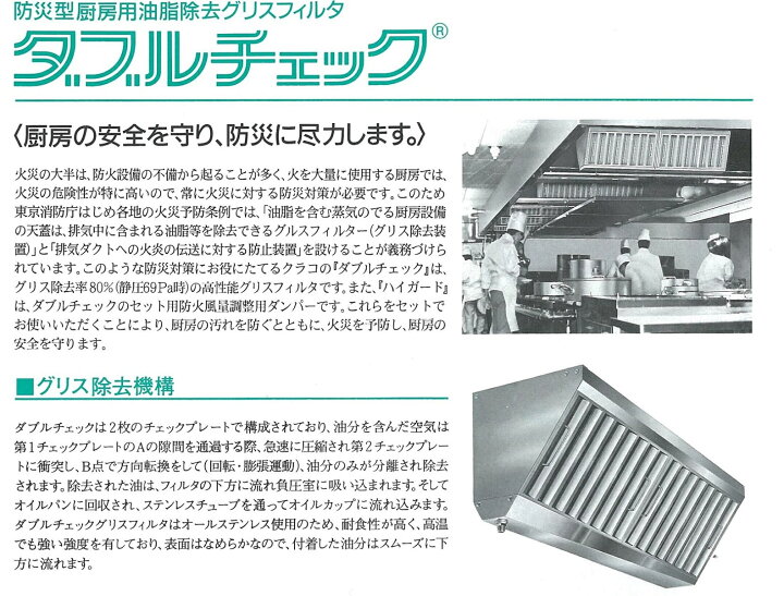 楽天市場】クラコ グリスフィルター DC-252 ダブルチェック DCタイプ 