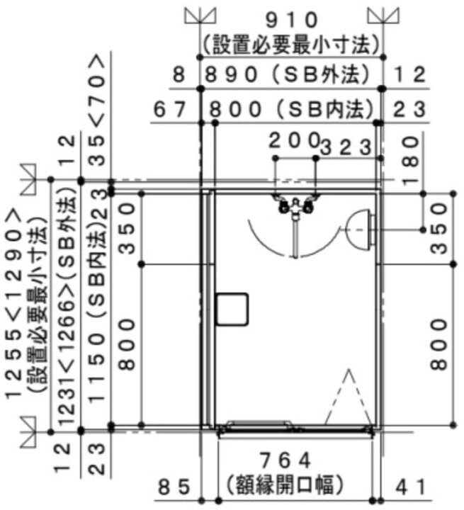 楽天市場】ハウステック シャワールーム RJS0812サイズ 内法寸法:800 
