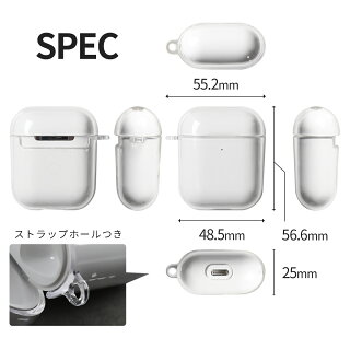AirPodsクリアハードケースアップルエアーポッズエアポッズクリアケースイヤホンケースイヤフォンケース保護カバー収納カバーAppleイニシャル名入れオーダーギフトプレゼント