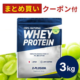 プロテイン WPC エクスプロージョン 3kg マスカット味 ホエイプロテイン 3キロ 最安値 大容量 筋肉 タンパク質 高たんぱく 運動 ダイエット 置き換え 男性 女性 子供 こども