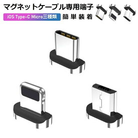 マグネットケーブル 専用 端子 ケーブル マグネット 端子 単品 ケーブル 単品 iPhone ライトニング端子 micro USB コネクター Type-C USB 差込 簡単装着 送料無料 お買い物マラソン