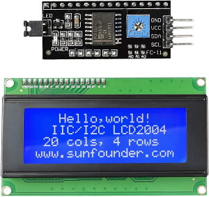 �y�y�V1�ʁz SunFounder 5V 2004 20X4 �L�����N�^ LCD�f�B�X�v���CIIC I2C TWI�V���A�� �C���^�[�t�F�C�X ���W���[�� LCD���W���[���V�[���h Arduino Uno/Mega2560�ɓK�p