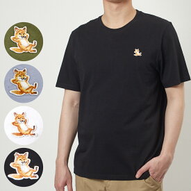 メゾンキツネ MAISON KITSUNE メンズ 半袖 Tシャツ CHILLAX FOX PATCH REGULAR TEE SHIRT LM00110KJ0008