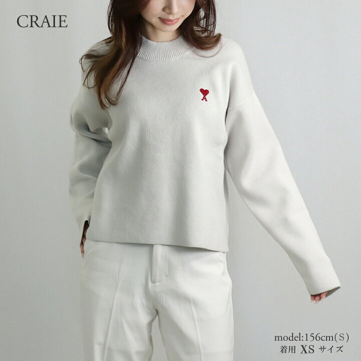 楽天市場】アミパリス AMI PARIS レディース 長袖ニット セーター RED 