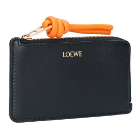 ロエベ LOEWE コインケース カードケース ノット コインカードホルダー CEM1Z40X02 6036 BLACK/BRIGHT ORANGE 【お取り寄せ】