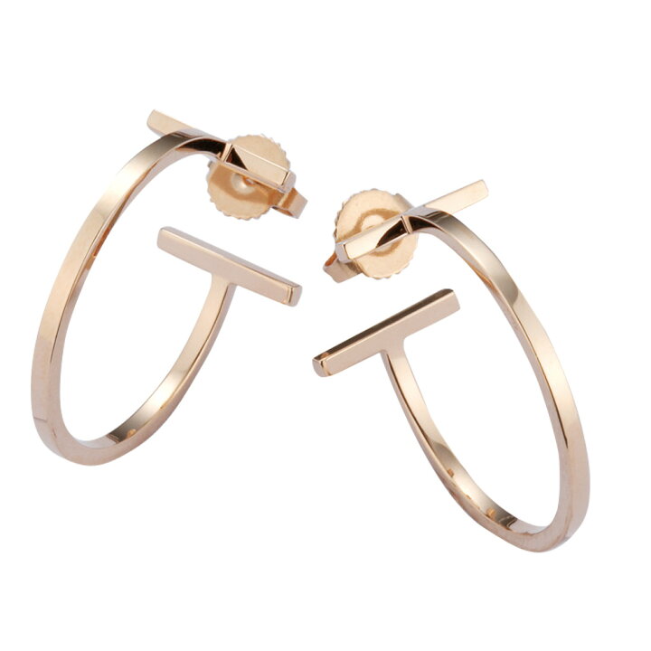 楽天市場 ティファニー Tiffany ピアス Tiffany Tスマイル ワイヤー フープ ミディアム 18kローズゴールド Acl エクセル ブランドショッピング