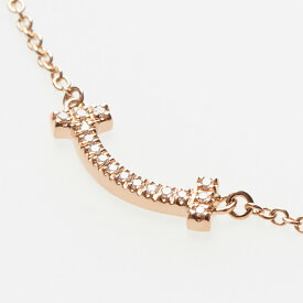 【期間限定価格】 ティファニー TIFFANY ネックレス Tスマイル ミニ 62617780 63843385 18K ダイヤモンド 0.03ct ローズゴールド 【お取り寄せ】