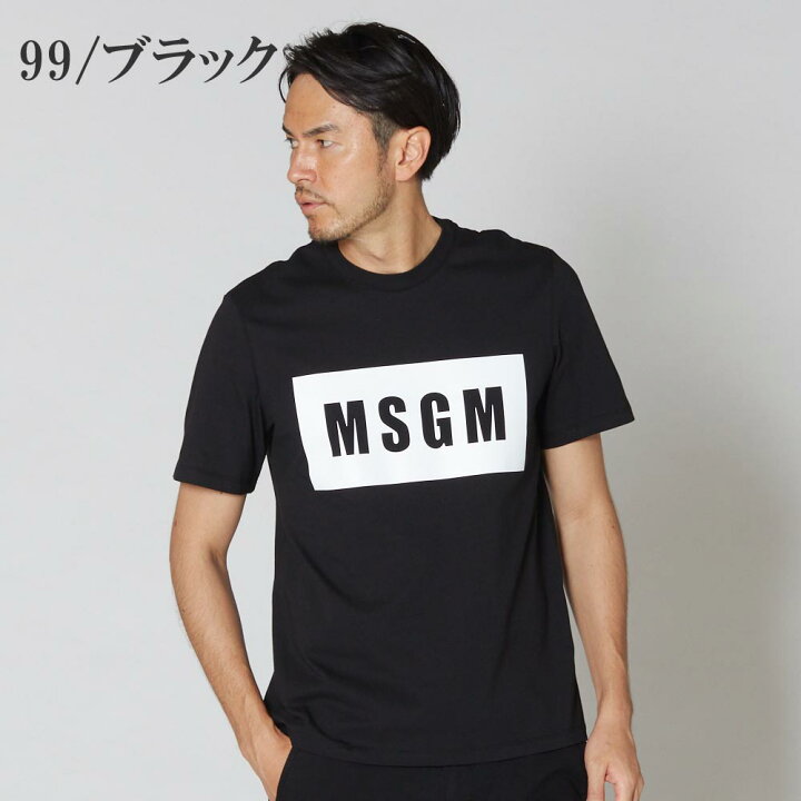 楽天市場】エムエスジーエム ボックスロゴ メンズ 半袖Tシャツ  
