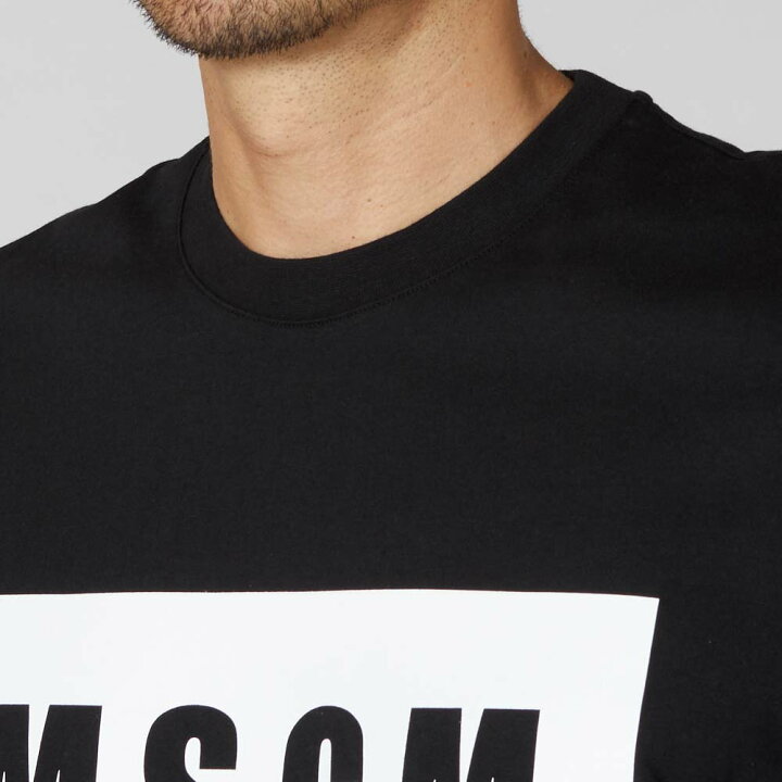 楽天市場】エムエスジーエム ボックスロゴ メンズ 半袖Tシャツ  