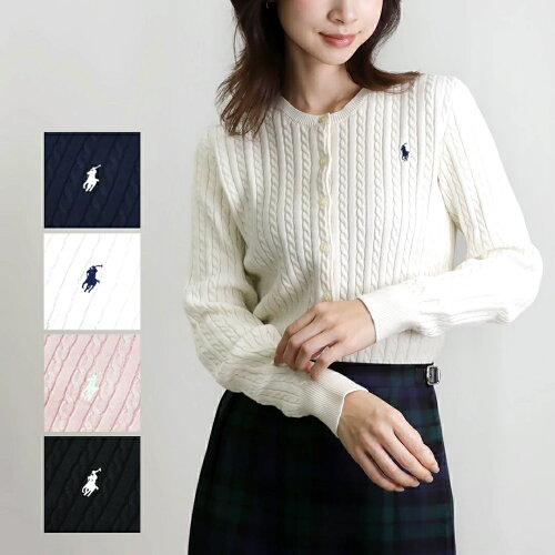 【4日20時〜28h限定ポイント5倍】 ポロ ラルフローレン POLO RALPH LAUREN カーディガン レディース ジュニア キッズ ケーブルコットン 313543047 140 150 160cm