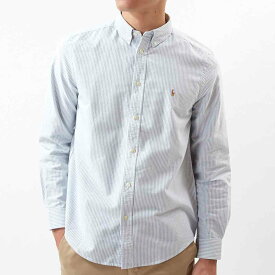 【期間限定価格】 ポロ ラルフローレン POLO RALPH LAUREN ボーイズライン メンズ 長袖シャツ ストライプ 323677177 LT BLUE STRIPE