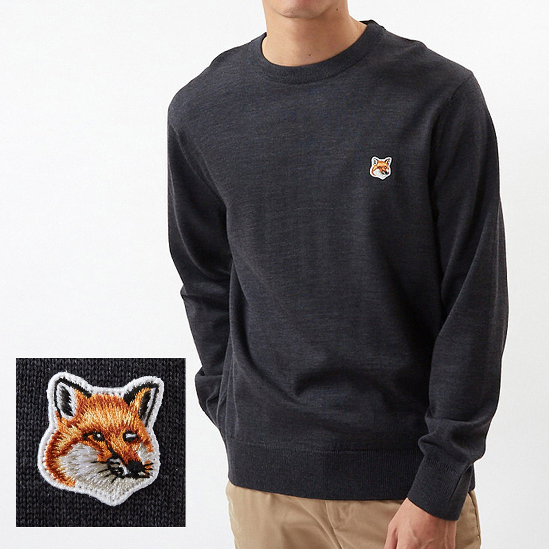 おしゃれ メゾンキツネ fox head patch セーター - 通販 - www