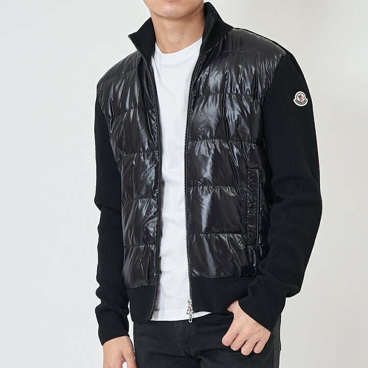 モンクレール ダウン ×ニットパーカーブラックMONCLER