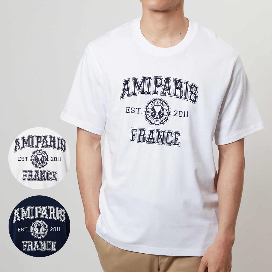 楽天市場】アミパリス AMI PARIS メンズ Tシャツ HTS008.726 FRANCE