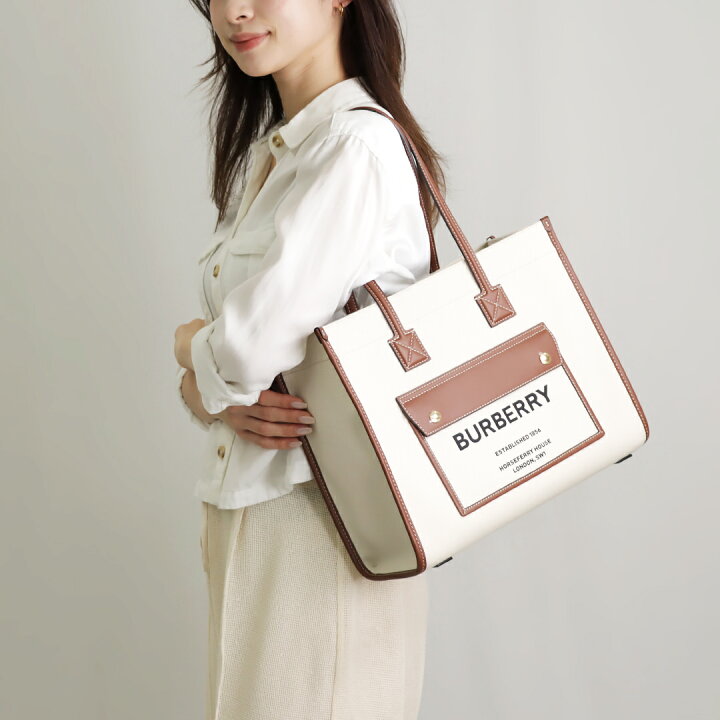 楽天市場】バーバリー BURBERRY トートバッグ スモール ツートン 