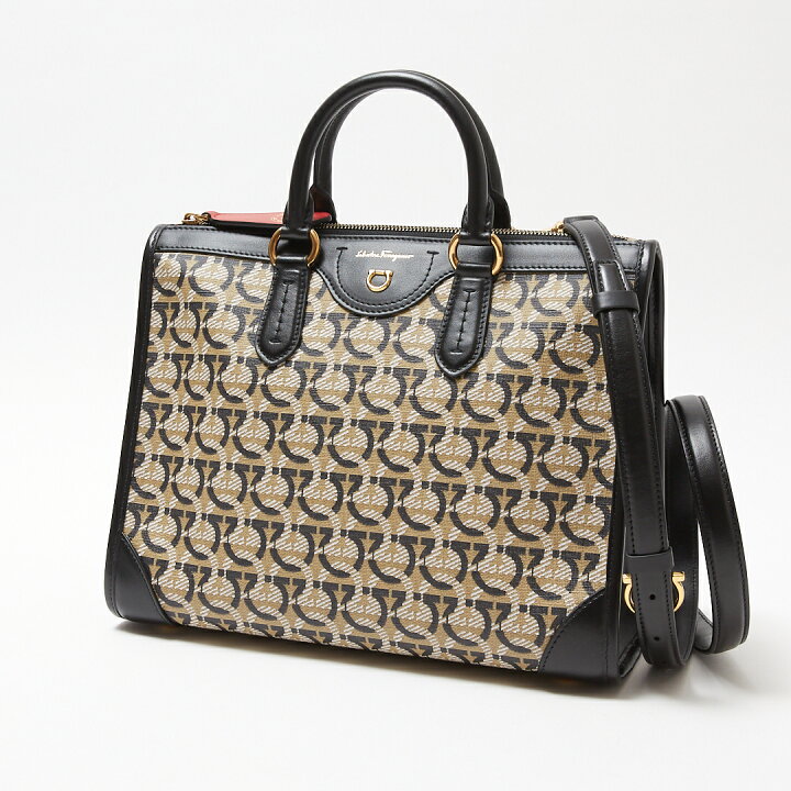 楽天市場】フェラガモ FERRAGAMO 2WAYバッグ 21I074 726595 ベージュ系 