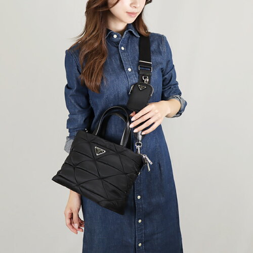 【9日0時〜48h限定ポイント5倍】【期間限定価格】 プラダ PRADA 2WAYバッグ Re-Nylon 1BG373 RDJN B9O ブラック(F0002 NERO)