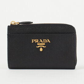 プラダ キーケース コインケース 1PP122 QWA 【SAFFIANO METAL】 ブラック(F0002/NERO) PRADA 【お取り寄せ】