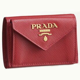 プラダ PRADA 折財布 1MH021 QWA レッド系（F068Z FUOCO) 【お取り寄せ】