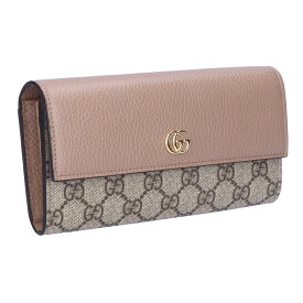 【18日0時〜72h限定ポイント5倍】 グッチ GUCCI 長財布 GGスプリーム PETITE MARMONT 456116 17WAG ピンク系×ベージュ(5788 PORCEL.ROSE/BE.EBONY) 【お取り寄せ】