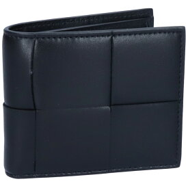 ボッテガヴェネタ BOTTEGA VENETA メンズ 折財布 二つ折り財布 イントレチャート カセット 749455 (649605) VBWD2 8803 BK-SILVER 【お取り寄せ】