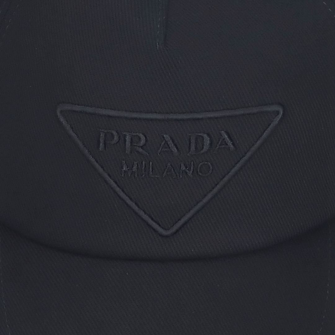 プラダ PRADA キャップ 帽子 デニム　ベースボールキャップ 2HC179 2FMB ブラック(F0557 NERO) サイズ：M
