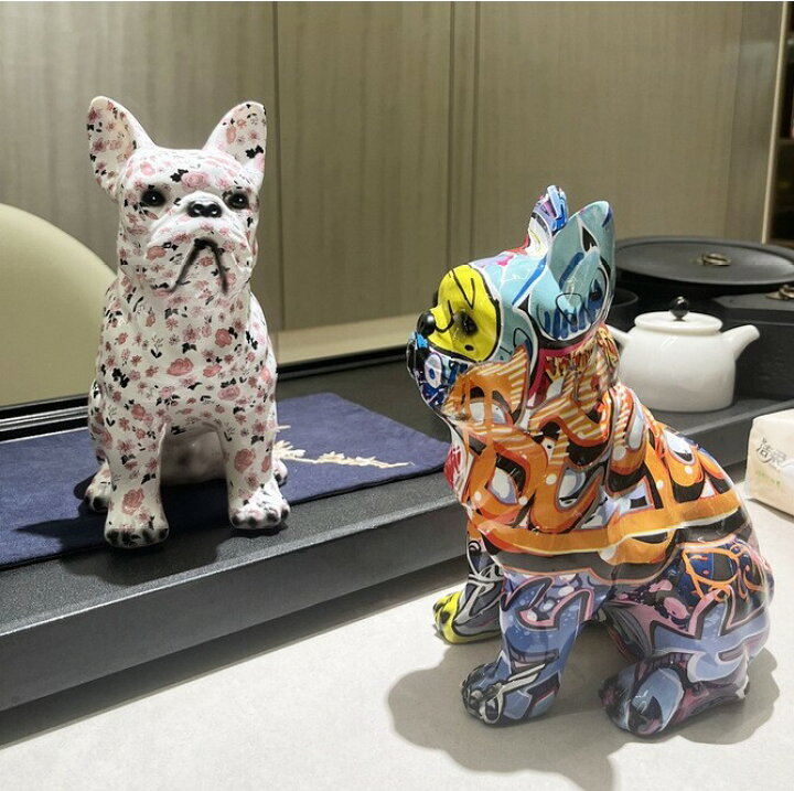 楽天市場】【インテリアアートブルドッグオブジェ】ポップアート風 犬 