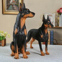 楽天市場】犬の陶器の置物ドーベルマンの通販