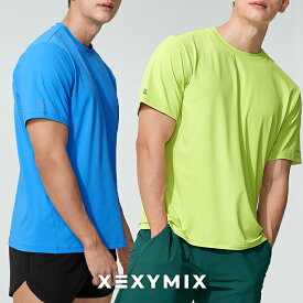 ゼクシィミックス メンズ xexymix mens 半袖 Tシャツ スポーツウェア メンズ トレーニングウェア メンズ フィットネスウェア メンズ ランニングウェア メンズ ジムウェア メンズ 筋トレ トレーニー ゼクシーミックス XT2102Foutlet