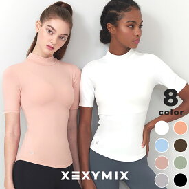 【クーポン利用で15％OFF】ゼクシィミックス xexymix 半袖 Tシャツ ヨガウェア トップス ヨガトップス ピラティスウェア スポーツウェア レディース トレーニングウェア レディース フィットネスウェア レディース ランニングウェア ジムウェア ゼクシーミックス XT4331F