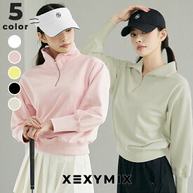 ゼクシィミックス xexymix ゴルフ ウェア レディース ゴルフウェア レディース GOLF 長袖 トレーナー スウェット トップス ゴルファー ゴルフ女子 韓国 ゴルフ おしゃれ ゴルフ かわいい ゴルフ ブランド ゼクシーミックス GA3012G