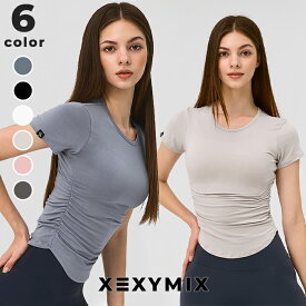 ゼクシィミックス xexymix 半袖 Tシャツ ヨガウェア トップス ヨガトップス ピラティスウェア スポーツウェア レディース トレーニングウェア レディース フィットネスウェア レディース ランニングウェア レディース ジムウェア レディース ゼクシーミックス XA5426G