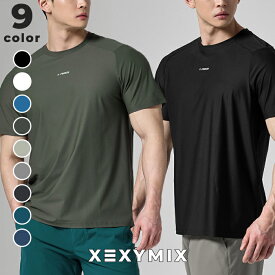 ゼクシィミックス メンズ xexymix mens 半袖 Tシャツ スポーツウェア メンズ トレーニングウェア メンズ フィットネスウェア メンズ ランニングウェア メンズ ジムウェア メンズ 筋トレ トレーニー ボディービル ゼクシーミックス XT2187G