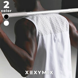 ゼクシィミックス メンズ xexymix mens ノースリーブ スリーブレス スポーツウェア メンズ トレーニングウェア メンズ フィットネスウェア メンズ ランニングウェア メンズ ジムウェア メンズ 筋トレ トレーニー ボディービル ゼクシーミックス XT2195G