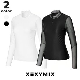 ゼクシィミックス xexymix ゴルフ ウェア レディース ゴルフウェア レディース GOLF モックネック インナー トップス ゴルファー ゴルフ女子 韓国 ゴルフ おしゃれ ゴルフ かわいい ゴルフ ブランド ゼクシーミックス xgflt03j2