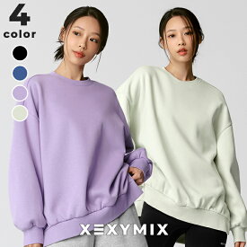 【OUTLET】ゼクシィミックス xexymix スウェット トレーナー ヨガウェア トップス ピラティスウェア スポーツウェア レディース トレーニングウェア レディース フィットネスウェア レディース ランニングウェア ジムウェア ゼクシーミックス xtfmt01j3【40】