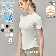 ゼクシィミックス xexymix 半袖 Tシャツ ヨガウェア トップス ヨガトップス スポーツウェア レディース …